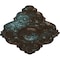 Ekena Millwork Piedmont Ceiling Medallion, Hand-Painted Bronze Blue Patina, 37"W x 26"H x 1 3/8"P CM37X26PEBBS - alternate 4
